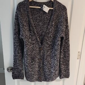 GAP Black and White Knit Cardigan